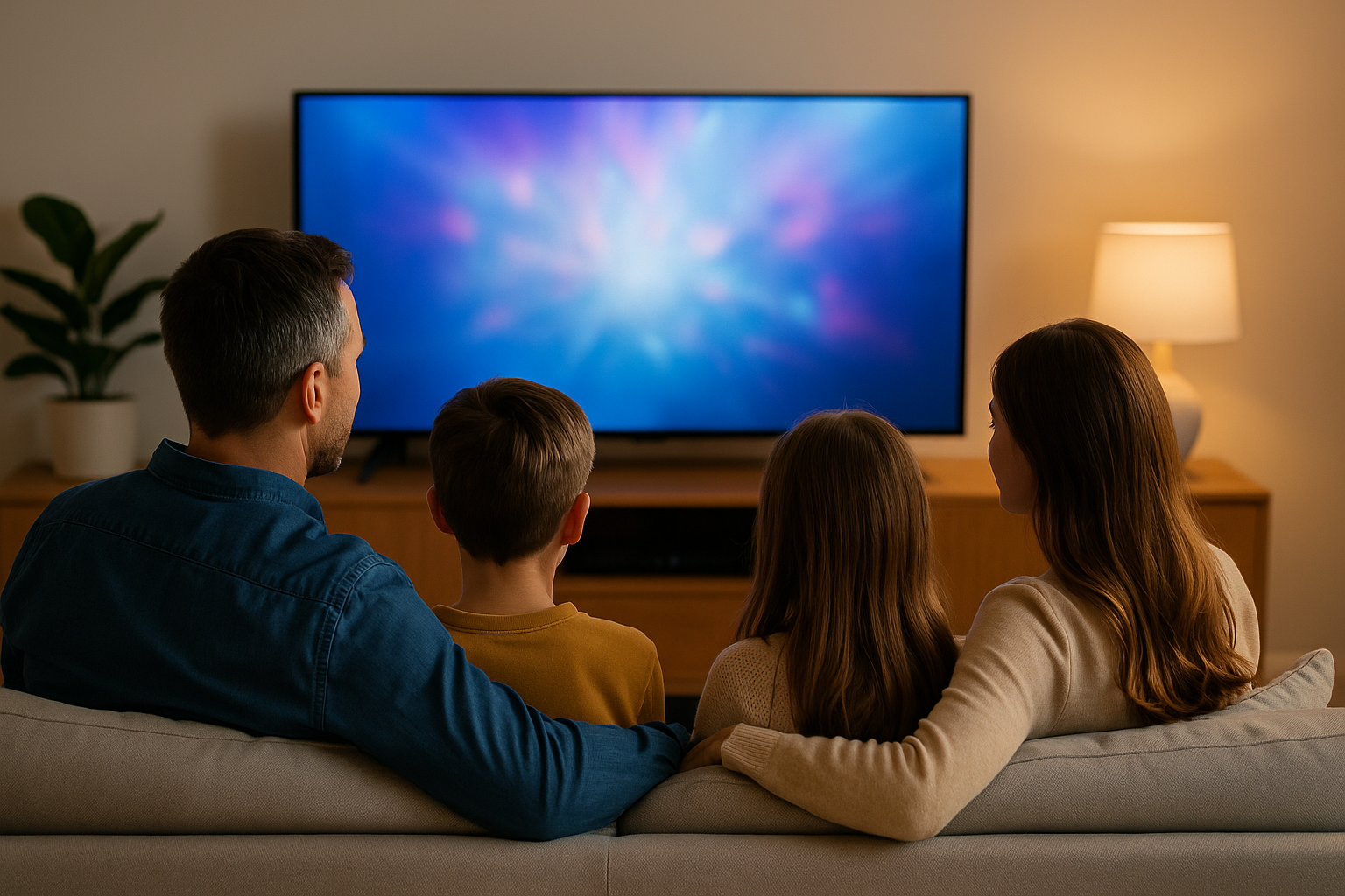 Rodina pozerá TV